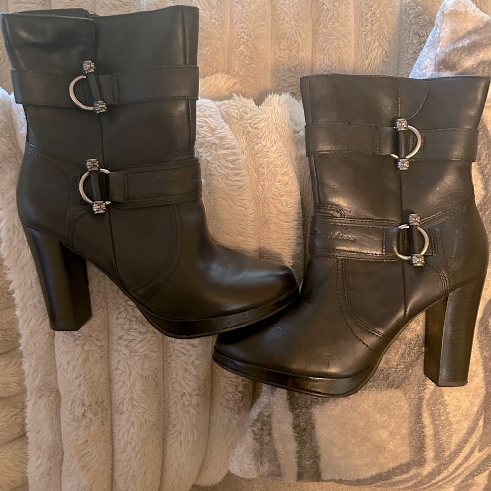 Harley Davidson Leather Marissa Platform size 9 motorcycle boots.